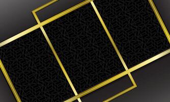 abstrakt geometrisch schwarz und Gold Hintergrund. Vektor Illustration zum Ihre Design.