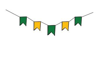 grön gul orange gyllene Färg flagga symbol dekoration prydnad helgon patrick dag st. patrick dag 17 sjutton dag datum Mars månad Lycklig pyssling irländsk irland fest händelse firande klöver dryck vektor