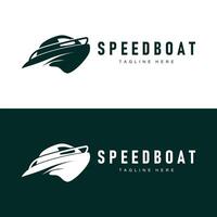 Geschwindigkeit Boot Logo Design, Illustration von ein Sport Boot Vorlage, einfach modern schnell Boot Marke vektor