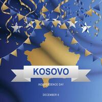 kosovo oberoende dag bakgrund. vektor