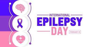 februari är internationell epilepsi dag bakgrund mall med USA flagga tema begrepp. Semester begrepp. använda sig av till bakgrund, baner, plakat, kort, och affisch design mall med text inskrift vektor