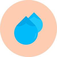 vatten droppar platt cirkel ikon vektor