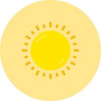 sonnig eben Kreis Symbol vektor