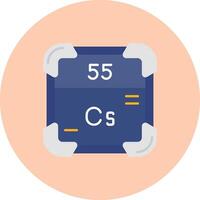 cesium platt cirkel ikon vektor