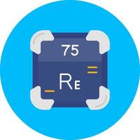 renium platt cirkel ikon vektor