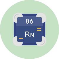 radon platt cirkel ikon vektor