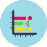 Bar Diagramm eben Kreis Symbol vektor