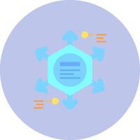 diagram platt cirkel ikon vektor