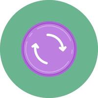 refresh platt cirkel ikon vektor