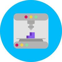3d modellering platt cirkel ikon vektor