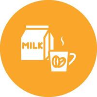 kaffe mjölk vektor ikon