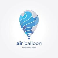 gemustert heiß Luft Ballon Symbol Vorlage Vektor. Flugzeug Design Illustration vektor