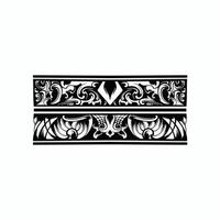 Stammes-polynesisches Mandala-Design, geometrisches hawaiianisches Tattoo-Stil-Muster-Vektor-Ornament in Schwarz und Weiß vektor