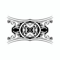 Stammes-polynesisches Mandala-Design, geometrisches hawaiianisches Tattoo-Stil-Muster-Vektor-Ornament in Schwarz und Weiß vektor