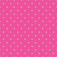 vit polka punkt i rosa bakgrund sömlös mönster vektor
