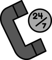 24 Stunden Support-Vektor-Symbol vektor