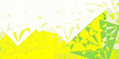 hellgrünes, gelbes Vektormuster mit polygonalen Formen. vektor