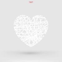 abstrakt hjärtsymbol för alla hjärtans dag. hjärtform för dekorativt kort, webbplats, malldesign och vykort. vektor. vektor