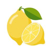 Symbol für frische Zitronenfrucht vektor