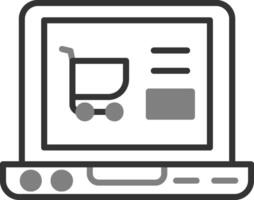 Online-Shopping-Vektor-Symbol vektor