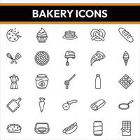 Bäckerei Symbole, Bäckerei, Bäckerei Symbol Pack, Vektor