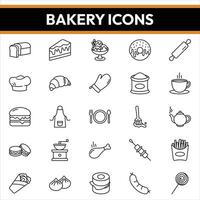 Bäckerei Symbole, Bäckerei Symbol Pack, Vektor, Symbole vektor