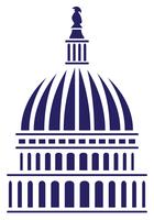 US Capitol Dome Vector Illustration