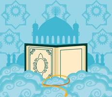 Koranens islamiska tempel vektor