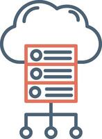 Cloud-Server-Vektorsymbol vektor