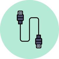 Vektorsymbol für USB-Kabel vektor