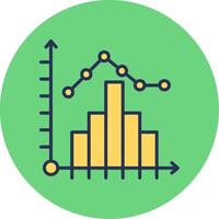 Histogramm-Vektorsymbol vektor