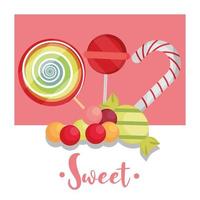 süße Süßigkeiten Poster vektor