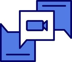 Video-Chat-Vektorsymbol vektor