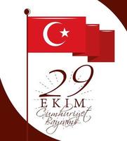 29 oktober Turkiet banner vektor