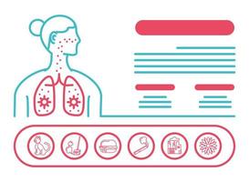 Infografik zum Thema Asthma vektor