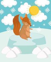 Eichhörnchen Tierwelt Winter vektor