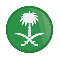 flagga Saudiarabiens emblem vektor