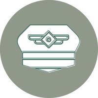 Pilot Hut Vektor Symbol