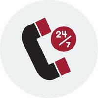 24 Stunden Support-Vektor-Symbol vektor