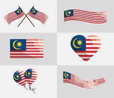 Landesflaggen von Malaysia vektor