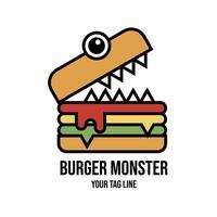 Monster- Burger Logo vektor