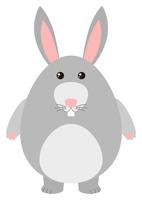 Gullig kanin med grå päls vektor