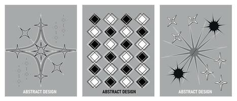 futuristisch Plakate im retro Stil. minimalistisch Plakate mit geometrisch Formen. zeitgenössisch Design inspiriert durch Brutalismus und Silhouetten von das Main Zahlen. vektor
