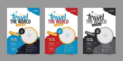 Reise Flyer und Reise Poster Vorlage Design vektor