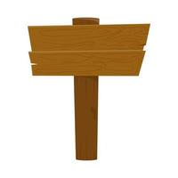 Wegweiser-Symbol aus Holz vektor