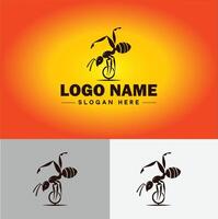 Ameise Logo Insekten Symbol Unternehmen Marke Geschäft Ameise Logo Vorlage editierbar Vektor