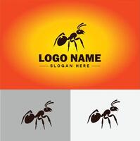 Ameise Logo Insekten Symbol Unternehmen Marke Geschäft Ameise Logo Vorlage editierbar Vektor