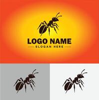 Ameise Logo Insekten Symbol Unternehmen Marke Geschäft Ameise Logo Vorlage editierbar Vektor