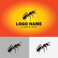 Ameise Logo Insekten Symbol Unternehmen Marke Geschäft Ameise Logo Vorlage editierbar Vektor