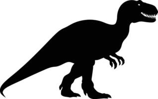 ai generiert Silhouette Dinosaurier schwarz Farbe nur vektor